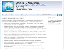 Tablet Screenshot of comsnets-association.org